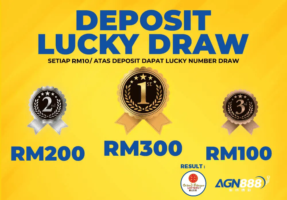 Deposit lucky draw prizes available.